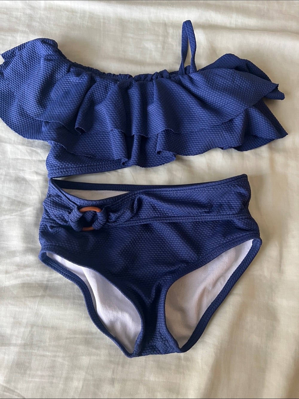 Janie and Jack Navy Ruffle Two-Piece Bikini